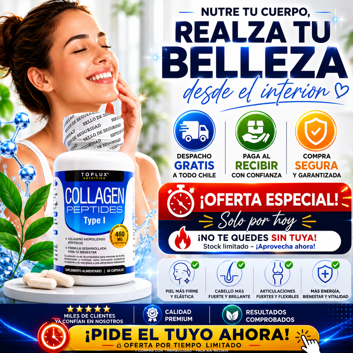 Colágeno Total 5X Premium (460 MG_60 Cápsulas)