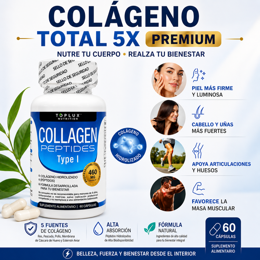 Colágeno Total 5X Premium (460 MG_60 Cápsulas)