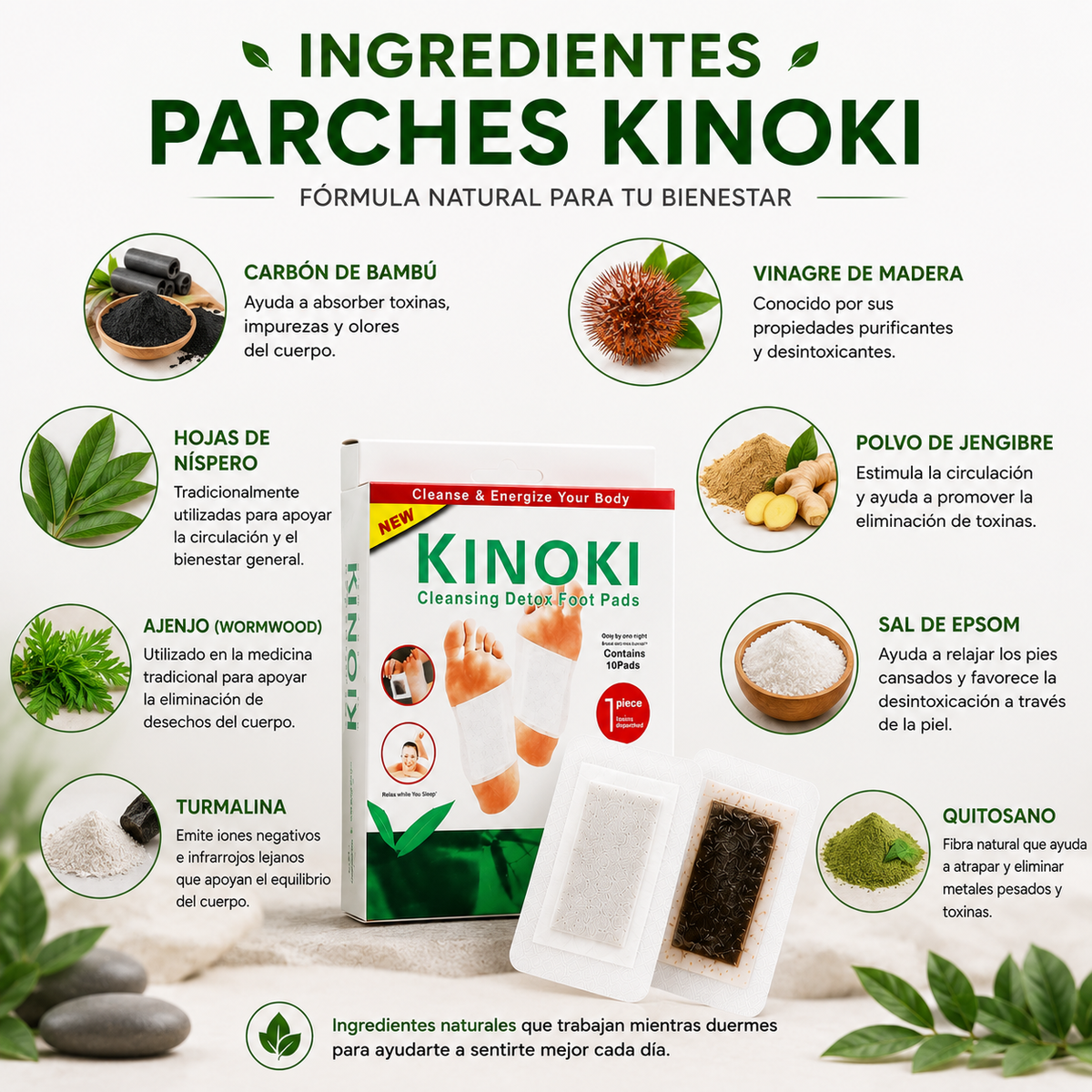 Parches Desintoxicantes Kinokis 2X1 (20 Parches)