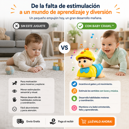 Muñeco Gateador Musical Baby Crawl 🐥