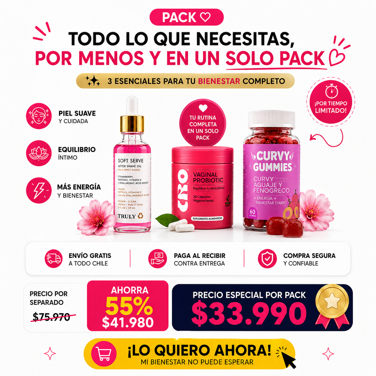 Pack Cuidado Completo para Ella 💖🌸