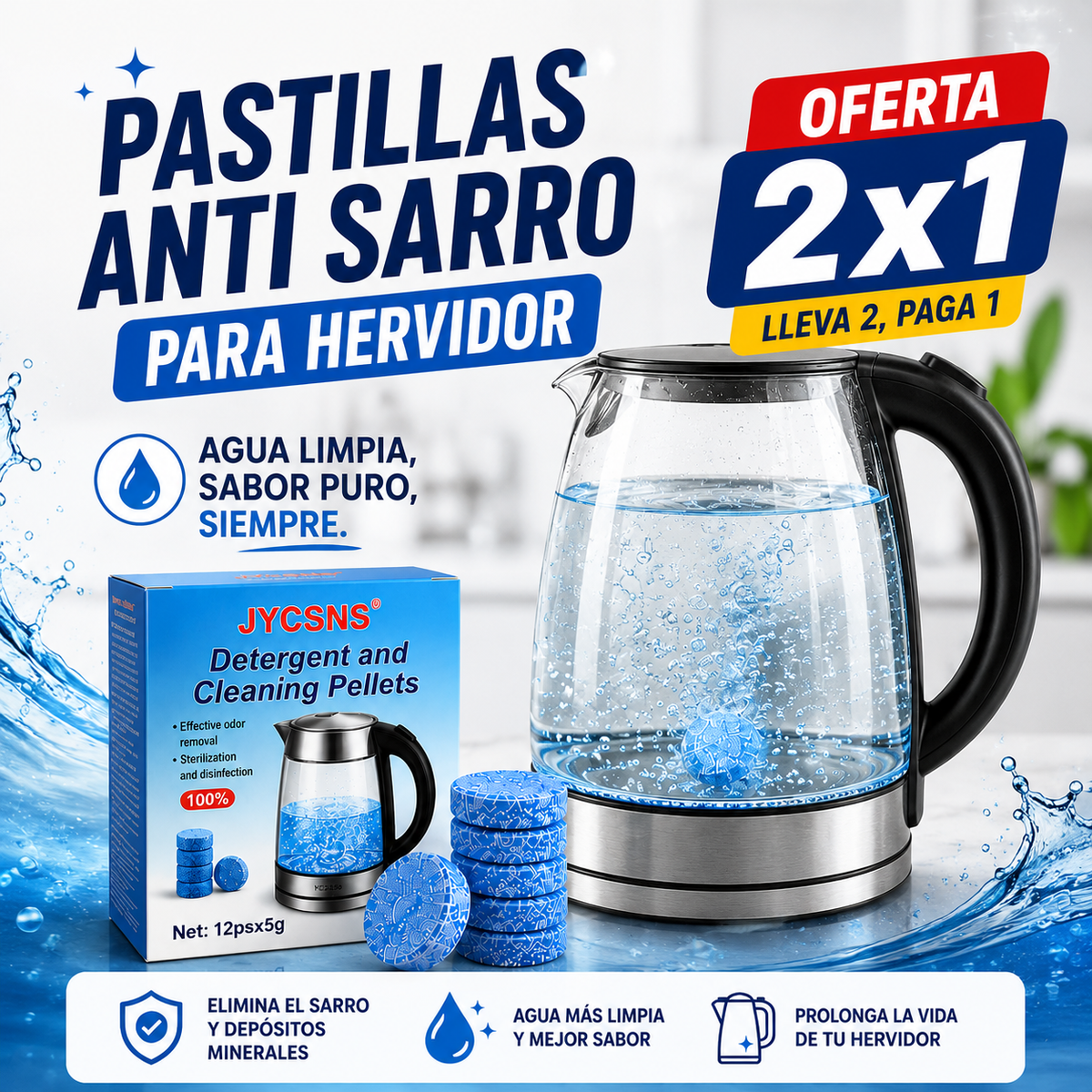 Pastillas Para Hervidor Anti Sarro-Oferta Especial 2X1 ✨