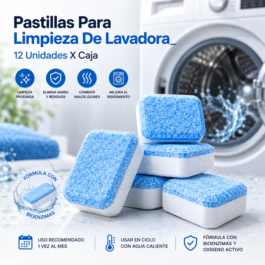 Pastillas Para Limpieza De Lavadora_12 Unidades X Caja