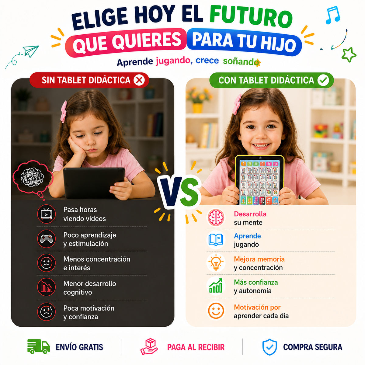 Tablet Didáctica de Aprendizaje Portátil Bilingüe 📚🎵