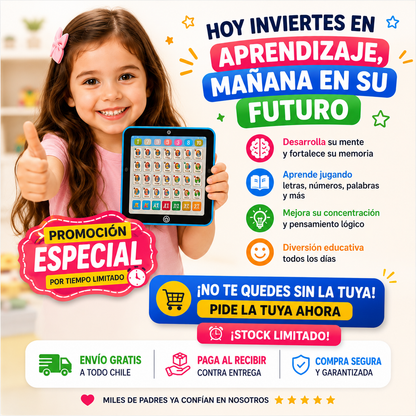 Tablet Didáctica de Aprendizaje Portátil Bilingüe 📚🎵